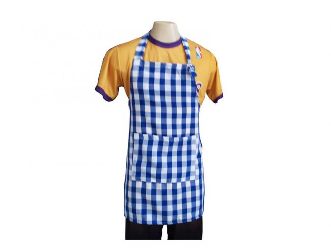 Avental quadriculado, para cozinheira e gar�om